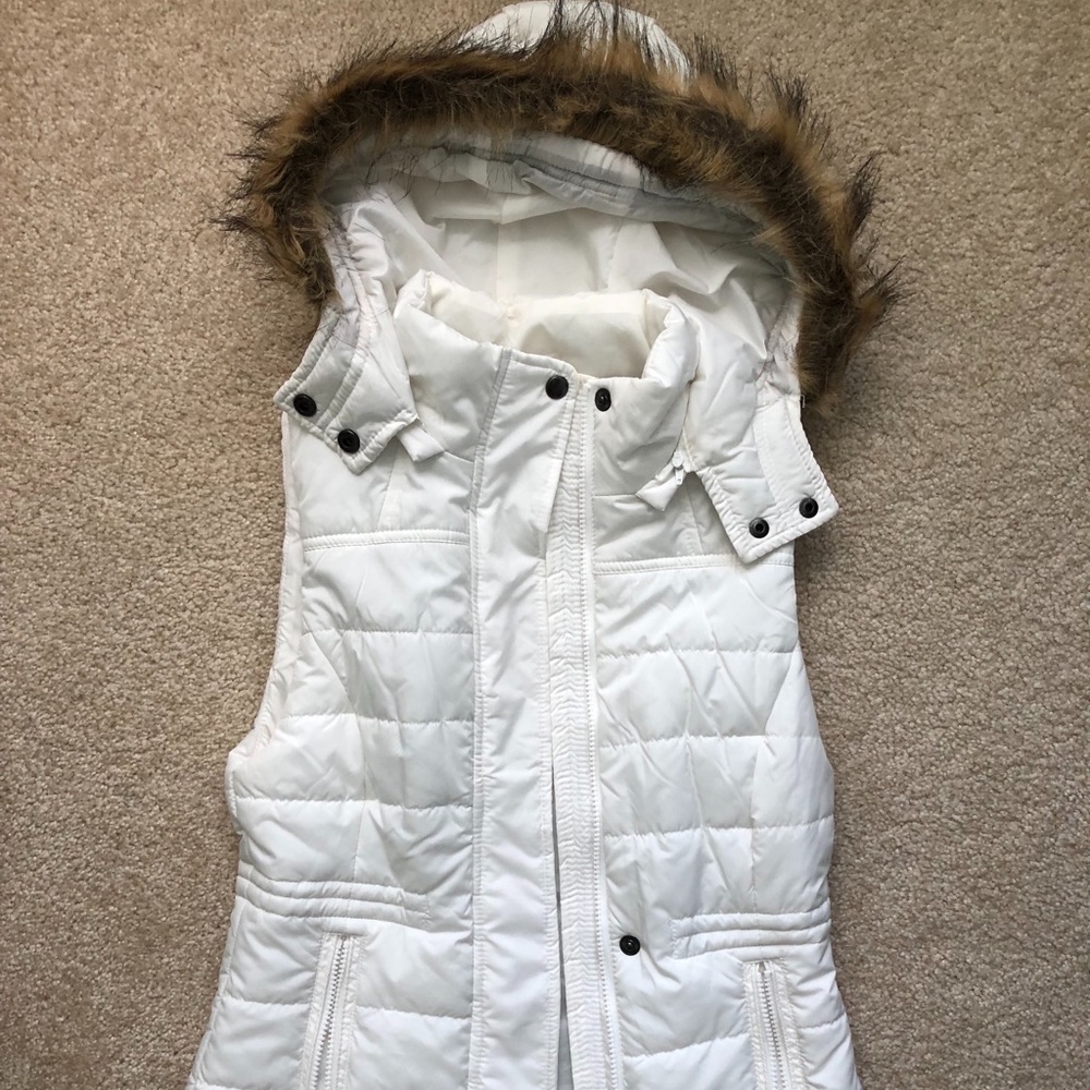 white, insulated vest